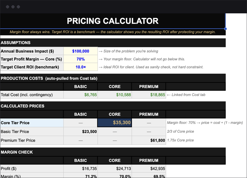 Pricing Calculator